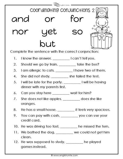 Conjunctions Worksheet For Grade 3 4 And 5 Conjunction Exercises For Grade 5 - Conjunction Exercises For Grade 5