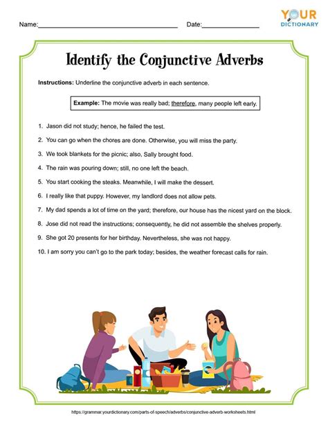 Conjunctive Adverbs Worksheets Adverb Clause Worksheet With Answers - Adverb Clause Worksheet With Answers