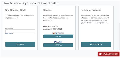 Connect 20 Digit Access Code