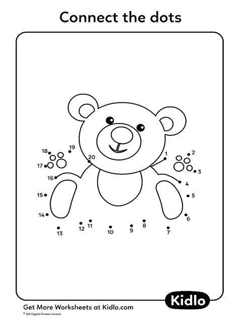 Connect The Dots 1 20 Worksheets Kiddy Math Join The Dots 1 To 20 - Join The Dots 1 To 20