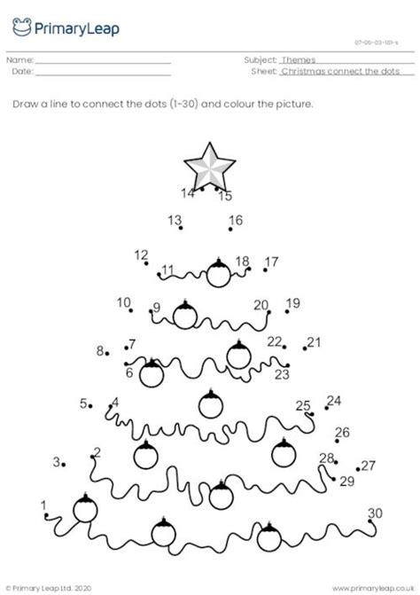 Connect The Dots 1 30 Christmas Bell Primaryleap Join The Dots 1 To 30 - Join The Dots 1 To 30