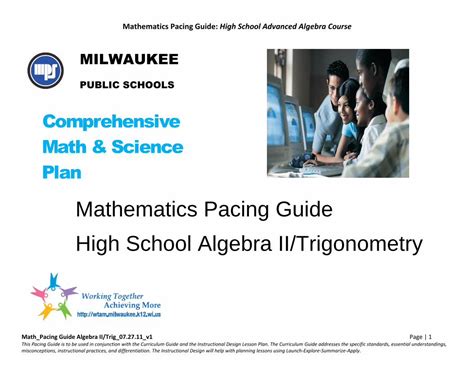 Download Connected Mathematics Pacing Guide 