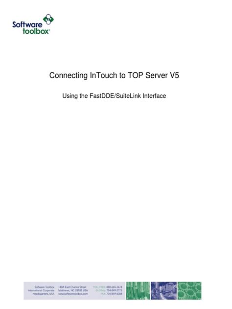 connecting wonderware intouch to top server