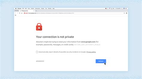 connection is not private fix