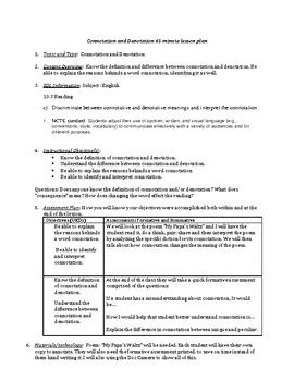 Connotation And Denotation Lesson Plan For 8th Grade Connotation 8th Grade Worksheet - Connotation 8th Grade Worksheet