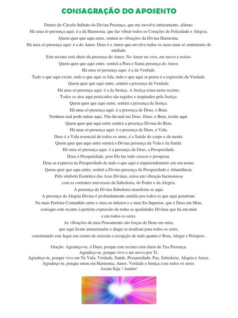 Consagração Do Aposento