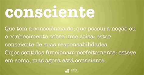 Consciente Significado