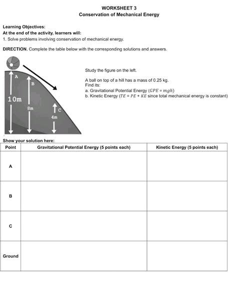 Conservation Of Energy Section 2 Reinforcement