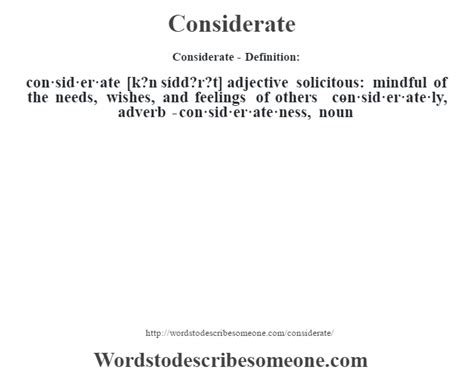 Considerate Meaning