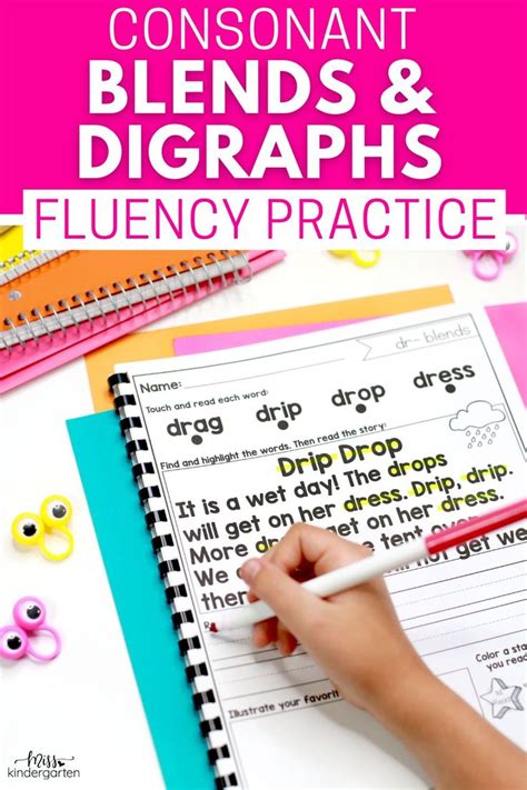 Consonant Blends And Digraphs Building Fluency Miss Kindergarten Kindergarten Digraphs - Kindergarten Digraphs
