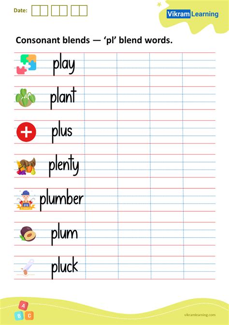 Consonant Blends Worksheets Pl Words Pl Blend Worksheet - Pl Blend Worksheet