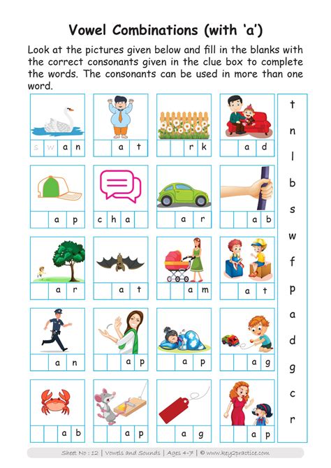 Consonants And Vowel Phonics Worksheets All Kids Network Vowel And Consonant Worksheet - Vowel And Consonant Worksheet