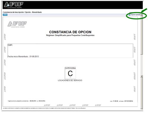Constancia De Opcion