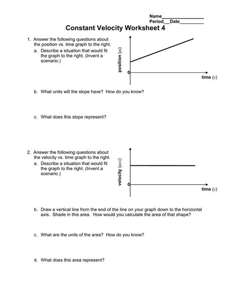 Constant Velocity Particle Model Worksheet 1 Studocu Constant Velocity Worksheet 1 Answers - Constant Velocity Worksheet 1 Answers