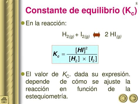 Constante De Equilibrio Kc