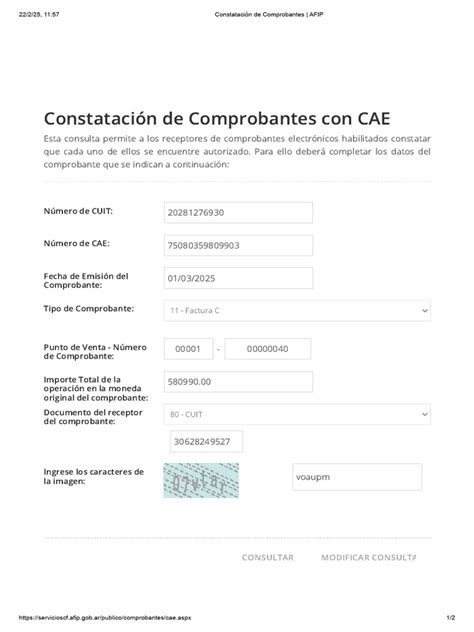 Constatacion De Cae