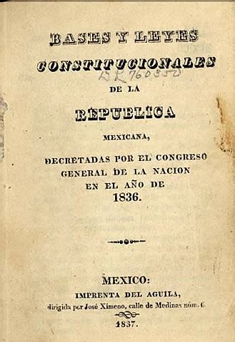 Constitucion De 1836