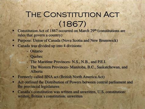 Constitution Act 1867