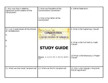 Read Online Constitution Study Guide For Ged 