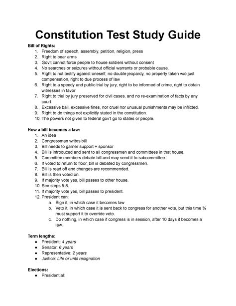 Download Constitution Test Study Guide Answers 