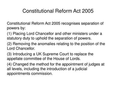 Constitutional Reform Act 2005