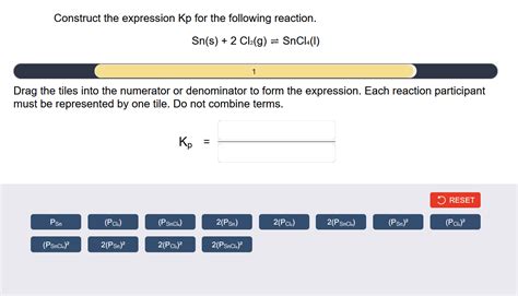 Construct Kc For Reactions