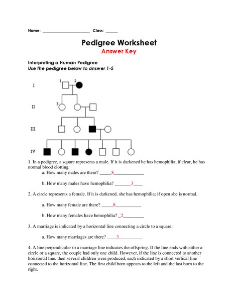 Constructing A Pedigree Worksheet Answers   Interpreting Genetic Pedigrees An Analysis Of Inheritance Scribd - Constructing A Pedigree Worksheet Answers