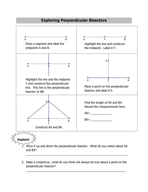 Constructing Perpendicular And Angle Bisectors Worksheet Angle Bisectors Worksheet - Angle Bisectors Worksheet