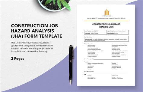 Construction Job Hazard Analysis Form Demolition