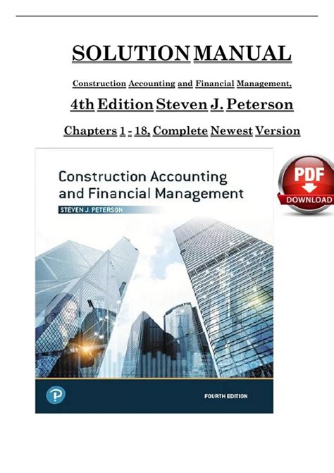 Construction Management Fourth Edition Solution Manual