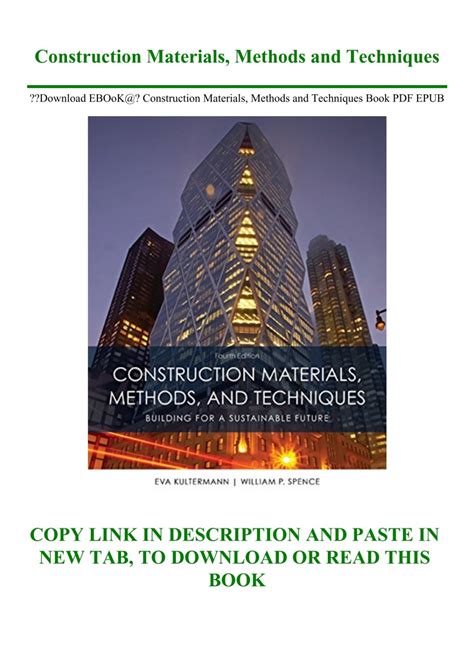 construction materials methods and techniques download