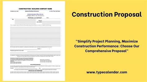 Construction Proposal Sample Pdf