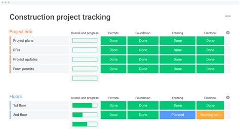 Construction Tracker Template