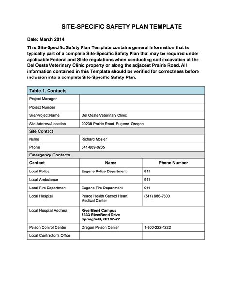 Download Construction Phase Fire Site Safety Plan Template 