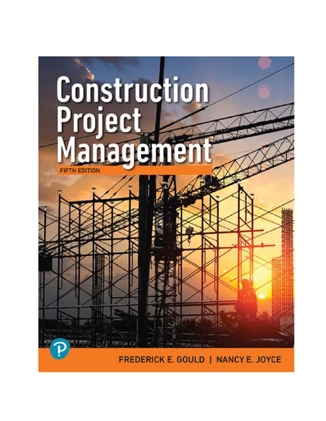 Read Online Construction Project Management Frederick Gould 
