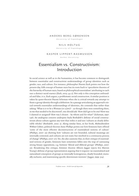 Constructivist Vs Essentialist Reddit