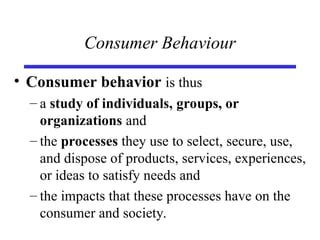 Consumer Behavior 05 Mba Study Material