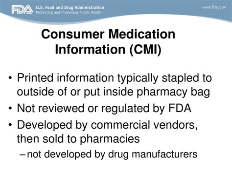 Consumer Medication Information