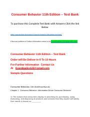 Read Consumerbehavior 11Th Edition Test Bank 