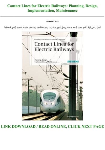 Read Online Contact Lines For Electrical Railways Planning 