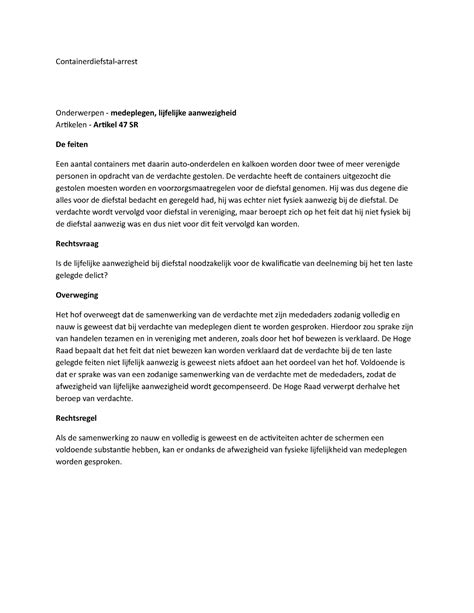 containerdiefstal arrest