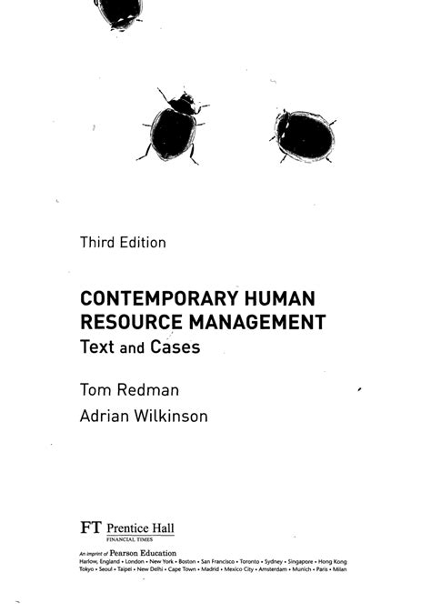 Contemporary Human Resources Management Text And Cases