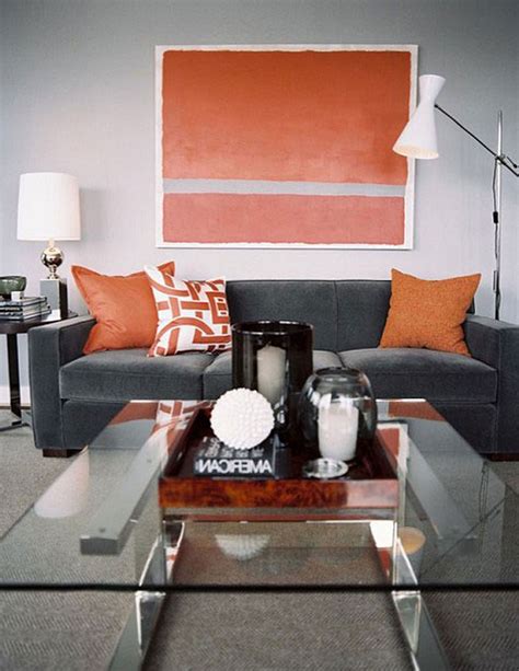 Contemporary Living Rooms Orange
