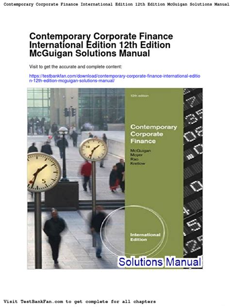 Read Online Contemporary Corporate Finance International Edition 12Th Ed 