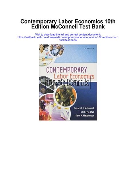 Full Download Contemporary Labor Economics 10Th Edition Test 