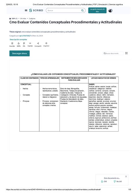 contenidos procedimentales actitudinales y conceptuales pdf