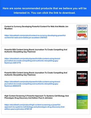 Content Is Currency Developing Powerful Content F