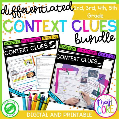 Context Clues Differentiated Bundle 2nd 3rd 4th 5th Context Clues Practice 4th Grade - Context Clues Practice 4th Grade