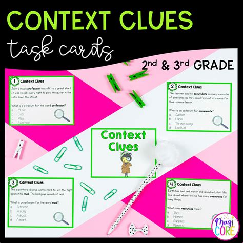 Context Clues Task Cards For 3rd 5th Grade Context Clues Powerpoint 3rd Grade - Context Clues Powerpoint 3rd Grade