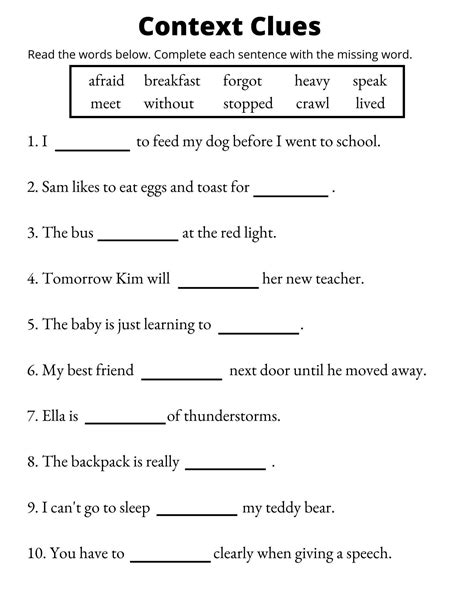 Context Clues Worksheets For Students Storyboardthat 4th Grade Worksheet Context Clues - 4th Grade Worksheet Context Clues
